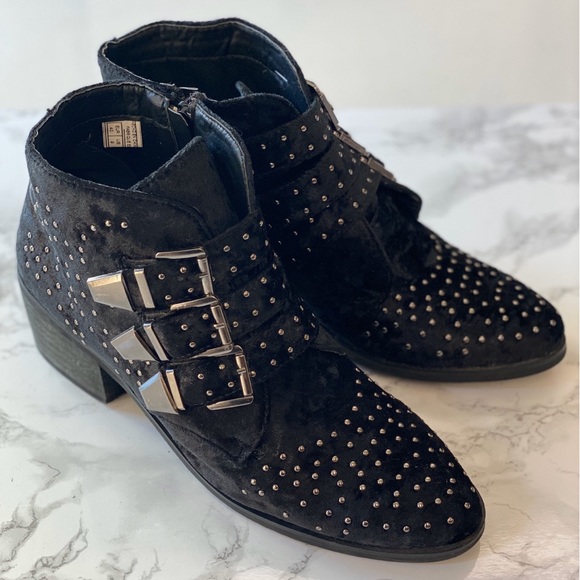 Cool Shoes - Cool  Buckle Strap Suede Bootie